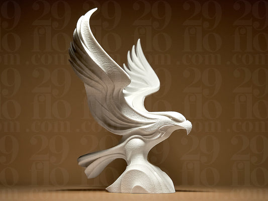 elegante Adler Skulptur - moderner 3d Druck