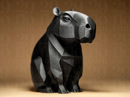 Süßes Geometrisches Capybara – 3D-Druck Skulptur als Deko & Geschenk