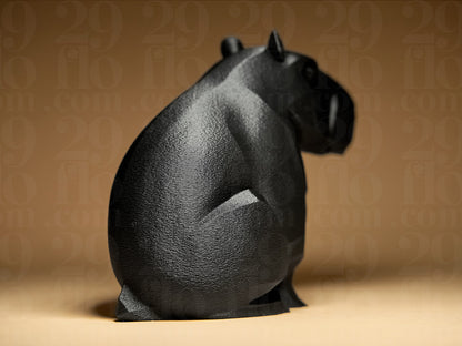 Süßes Geometrisches Capybara – 3D-Druck Skulptur als Deko & Geschenk