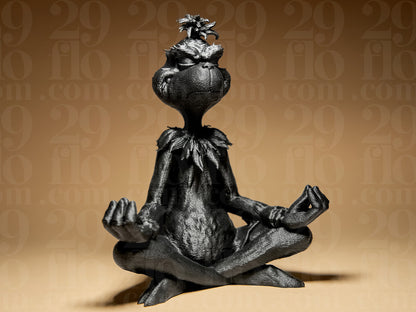 Meditierender Grinch - moderne 3D Druck Figur - Einzigartige Weihnachtsdekoration
