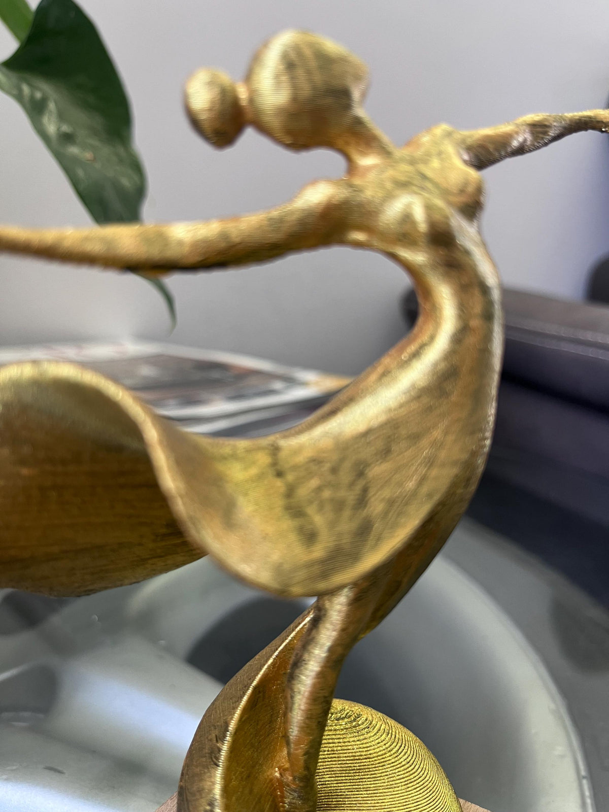 Ballerina Statuette - 3d Druck - metallic handbemalt - Tänzerin