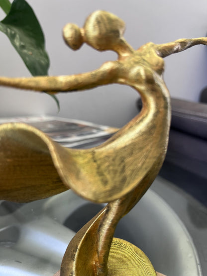 Ballerina Statuette - 3d Druck - metallic handbemalt - Tänzerin