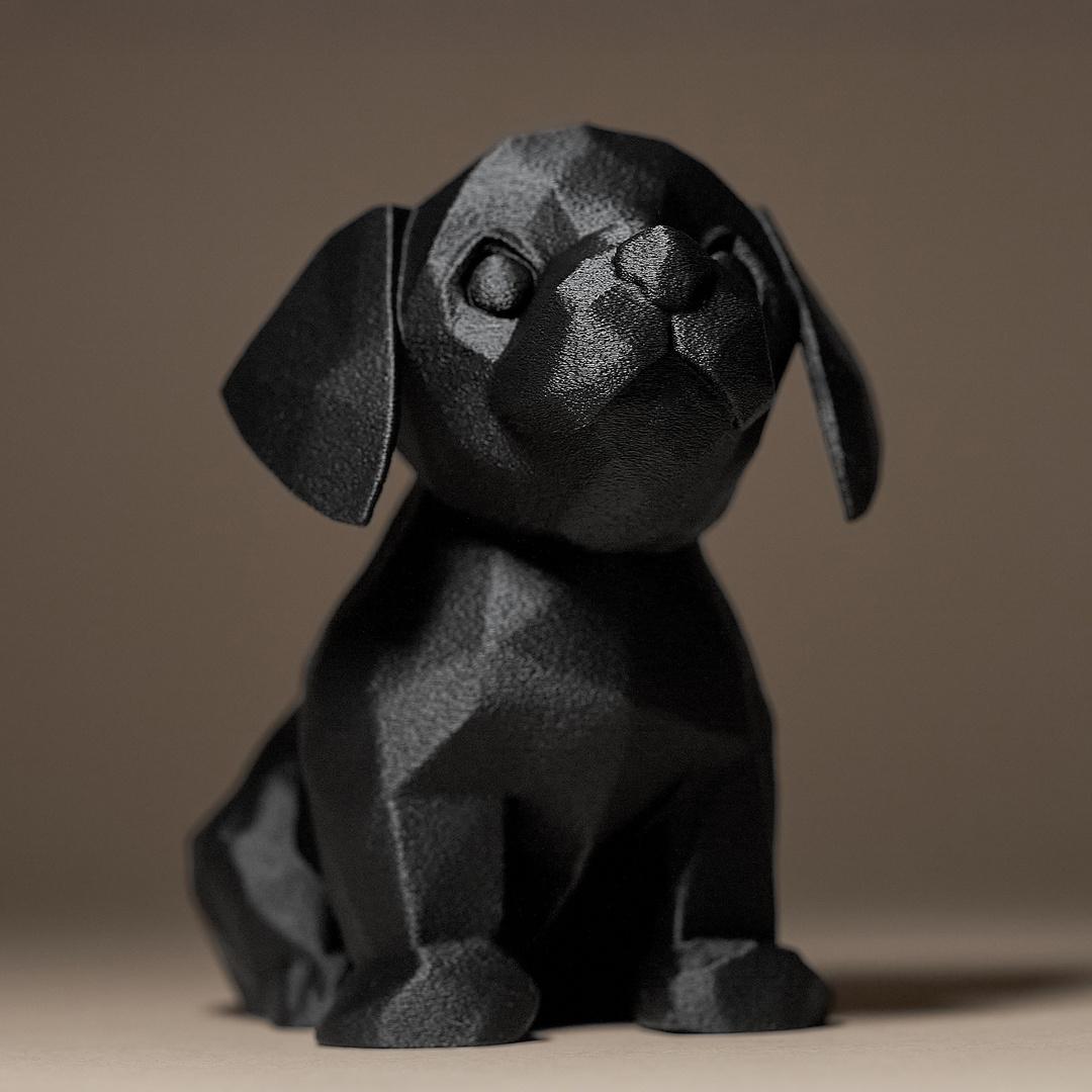 Hündchen Figur – 3D-Druck Dekoskulptur | Auf Wunsch handbemalt