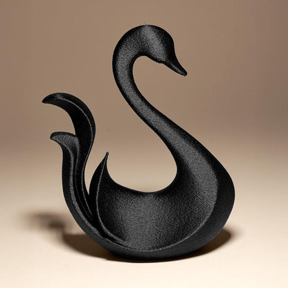 swan sculpture - elegant 3D print - home decor - modern animal figure