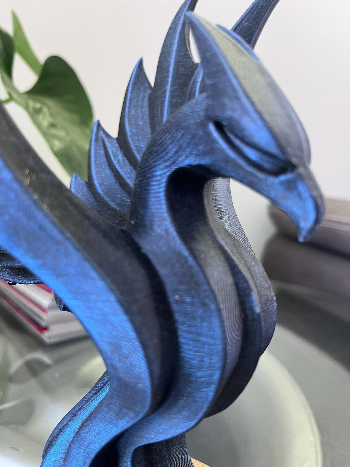 Modern Phoenix Statue - elegant 3d print - hand painted