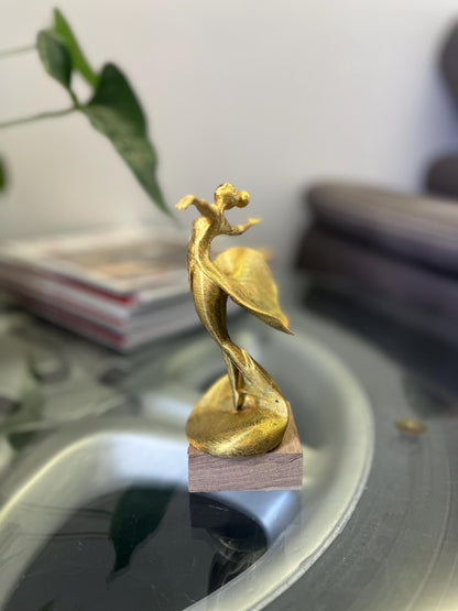 Ballerina Statuette - 3d Druck - metallic handbemalt - Tänzerin