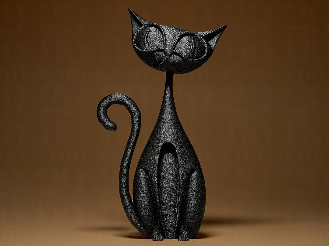 cat sculpture - fun 3D print - home decor - funny figure