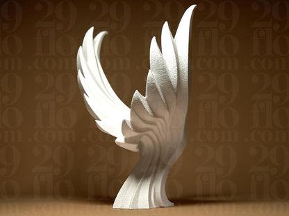 Modern Phoenix Statue - elegant 3d print - hand painted