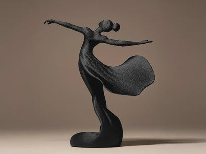 Ballerina Statuette - 3d Druck - metallic handbemalt - Tänzerin