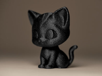 Kätzchen Figur – 3D-Druck Dekoskulptur | Auf Wunsch handbemalt