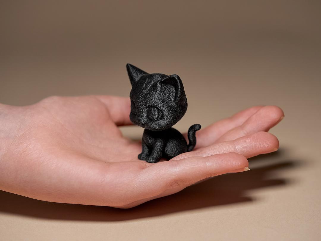 Kätzchen Figur – 3D-Druck Dekoskulptur | Auf Wunsch handbemalt