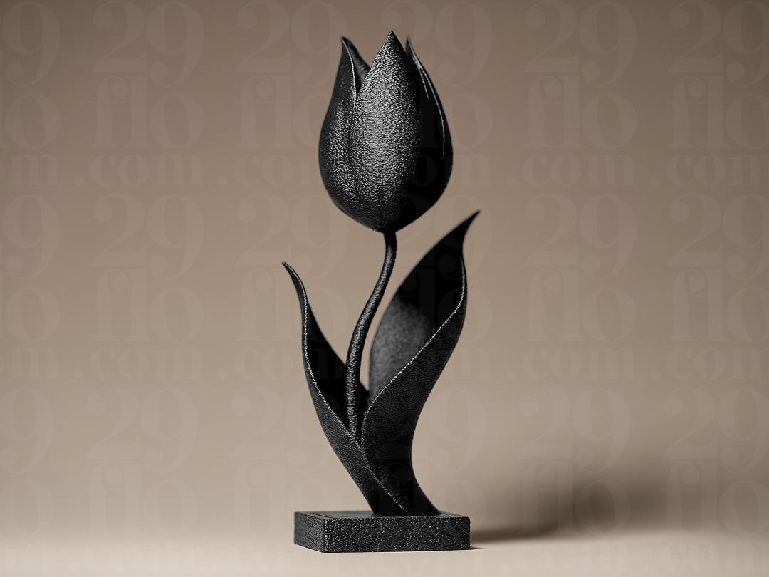 Tulip Figurine - 3D print - floral sculpture - home decor