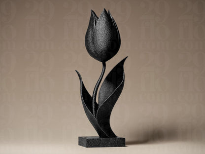 Tulip Figurine - 3D print - floral sculpture - home decor
