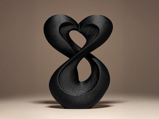 Infinite Heart - 3D print - love sculpture - home decor