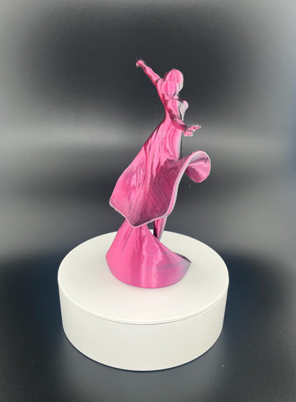 Ballerina Statuette - 3d Druck - metallic handbemalt - Tänzerin