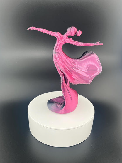 Ballerina Statuette - 3d Druck - metallic handbemalt - Tänzerin