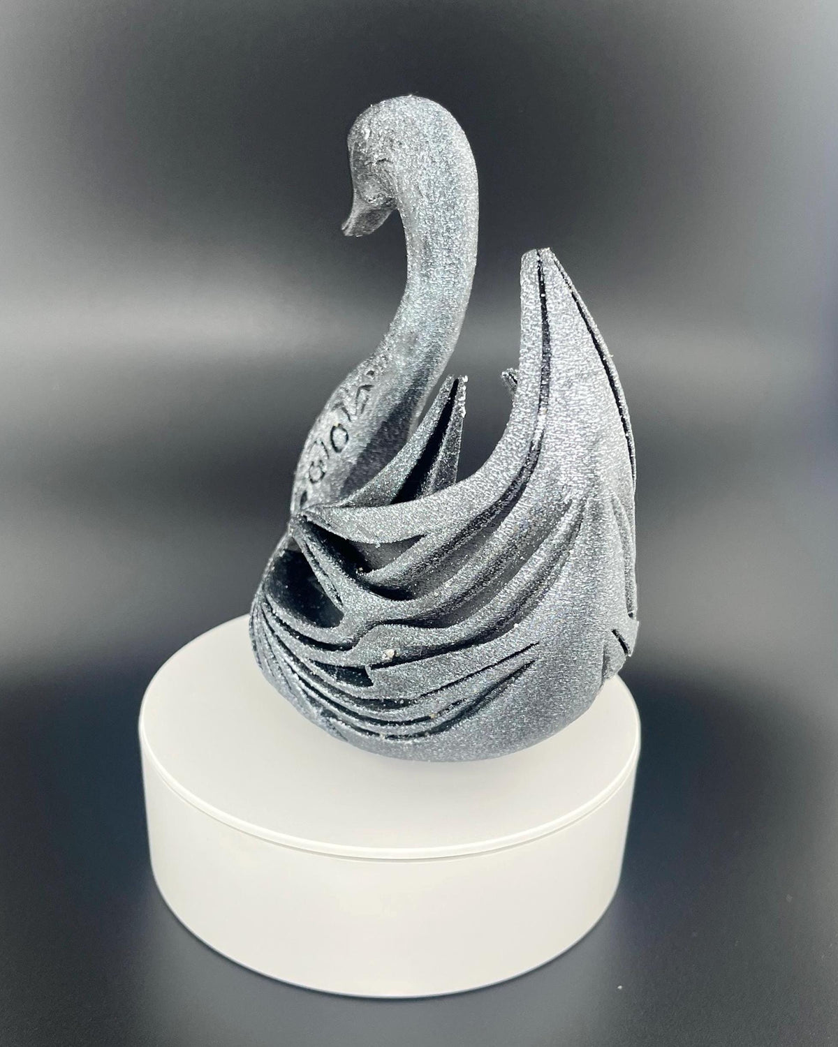 ornamental swan sculpture - elegant 3D print - key holder - modern animal figure