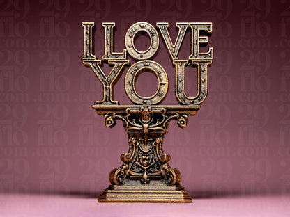 I Love You Statue - modern 3D print - love sculpture - baroque home decoration