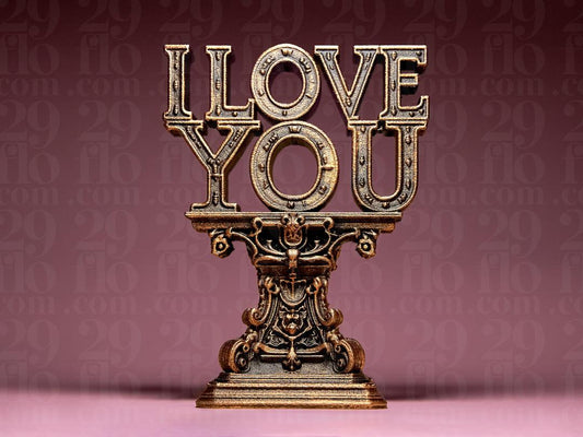 I Love You Statue - modern 3D print - love sculpture - baroque home decoration