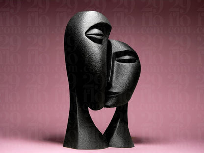 Abstract Couple Sculpture - modern 3D print - home decoration