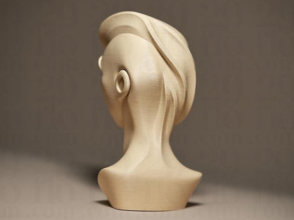 Woman Face - 3D print - abstract sculpture - home decor