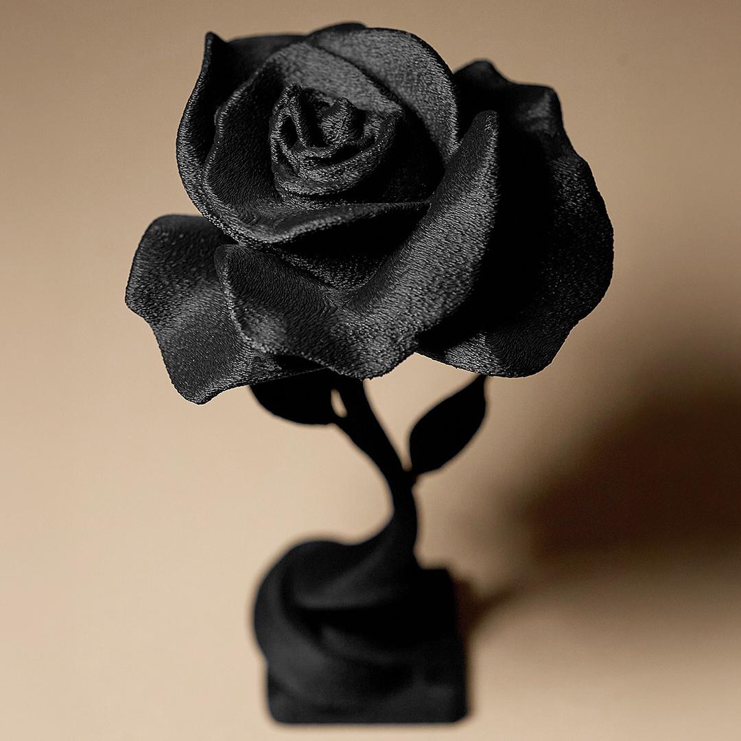 Rose figurine - 3D print - floral sculpture - home decor