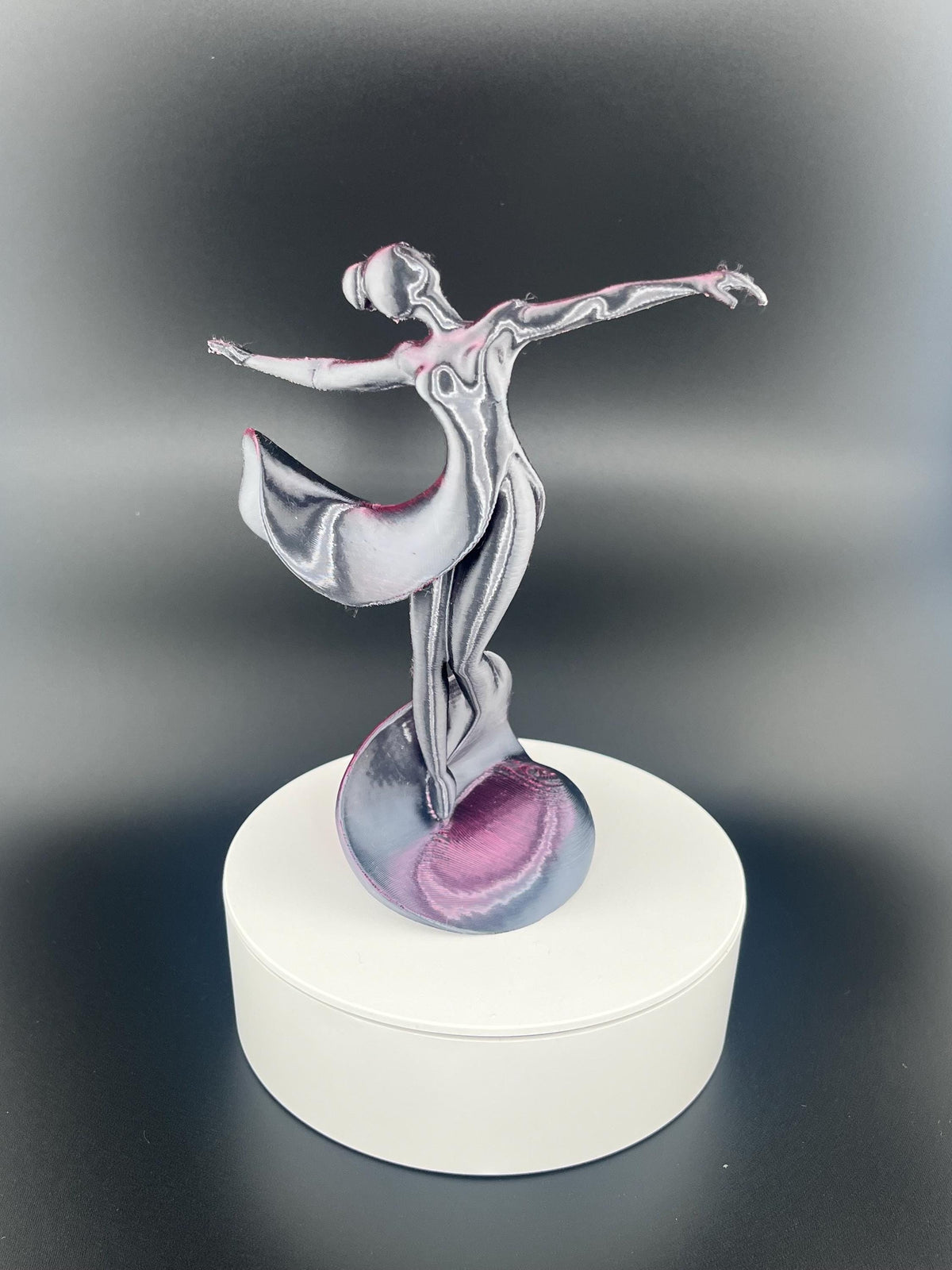 Ballerina Statuette - 3d Druck - metallic handbemalt - Tänzerin