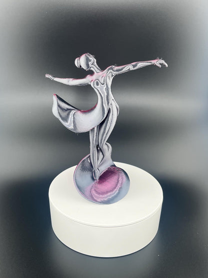 Ballerina Statuette - 3d Druck - metallic handbemalt - Tänzerin