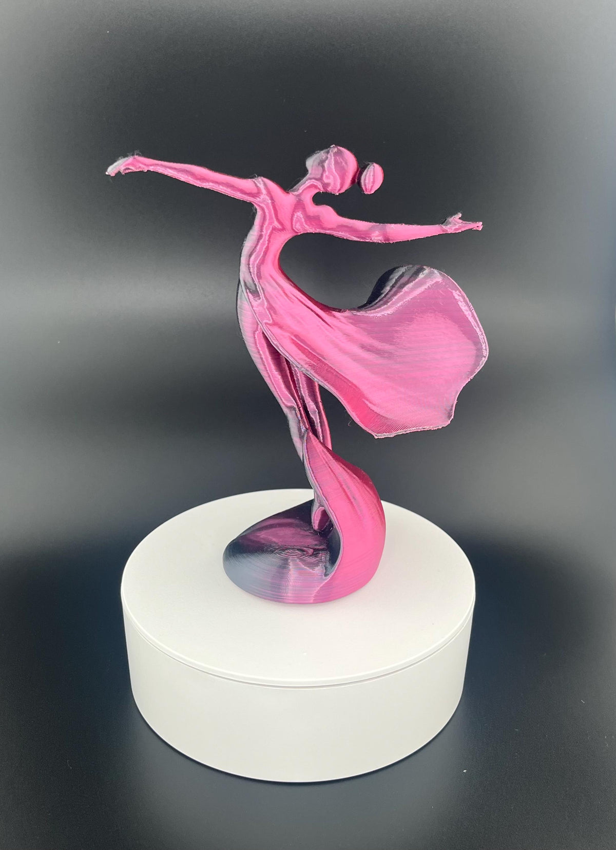 Ballerina Statuette - 3d Druck - metallic handbemalt - Tänzerin