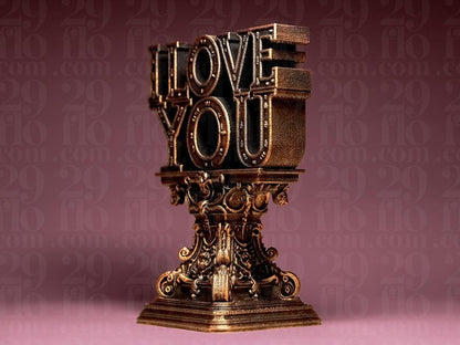 I Love You Statue - modern 3D print - love sculpture - baroque home decoration