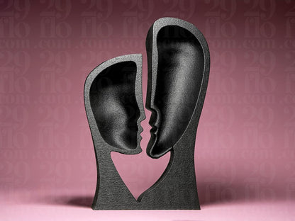 Abstract Couple Sculpture - modern 3D print - home decoration